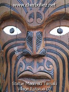 légende: Statue Maori au Tamaki Village Rotorua 02
qualityCode=raw
sizeCode=half

Données de l'image originale:
Taille originale: 178551 bytes
Temps d'exposition: 1/50 s
Diaph: f/180/100
Heure de prise de vue: 2003:02:28 19:34:56
Flash: non
Focale: 104/10 mm
